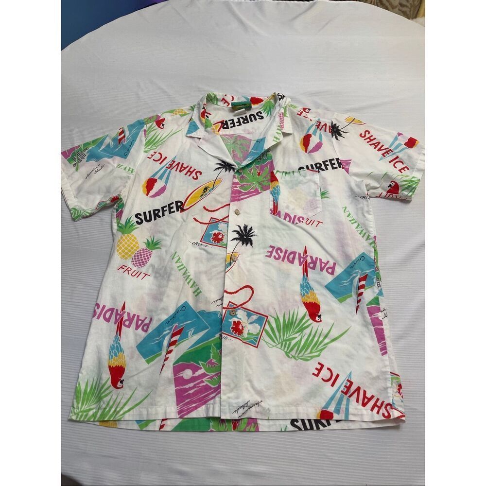 Tropical Heat Hawaii Vtg Mod Button Up Shirt Size Xl